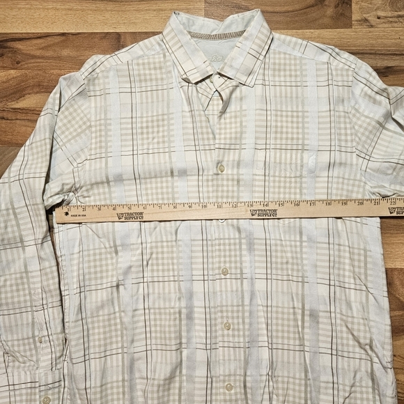 Tommy Bahama 100% Silk Plaid Button-Down Long Sleeves Large - Picture 8 of 9